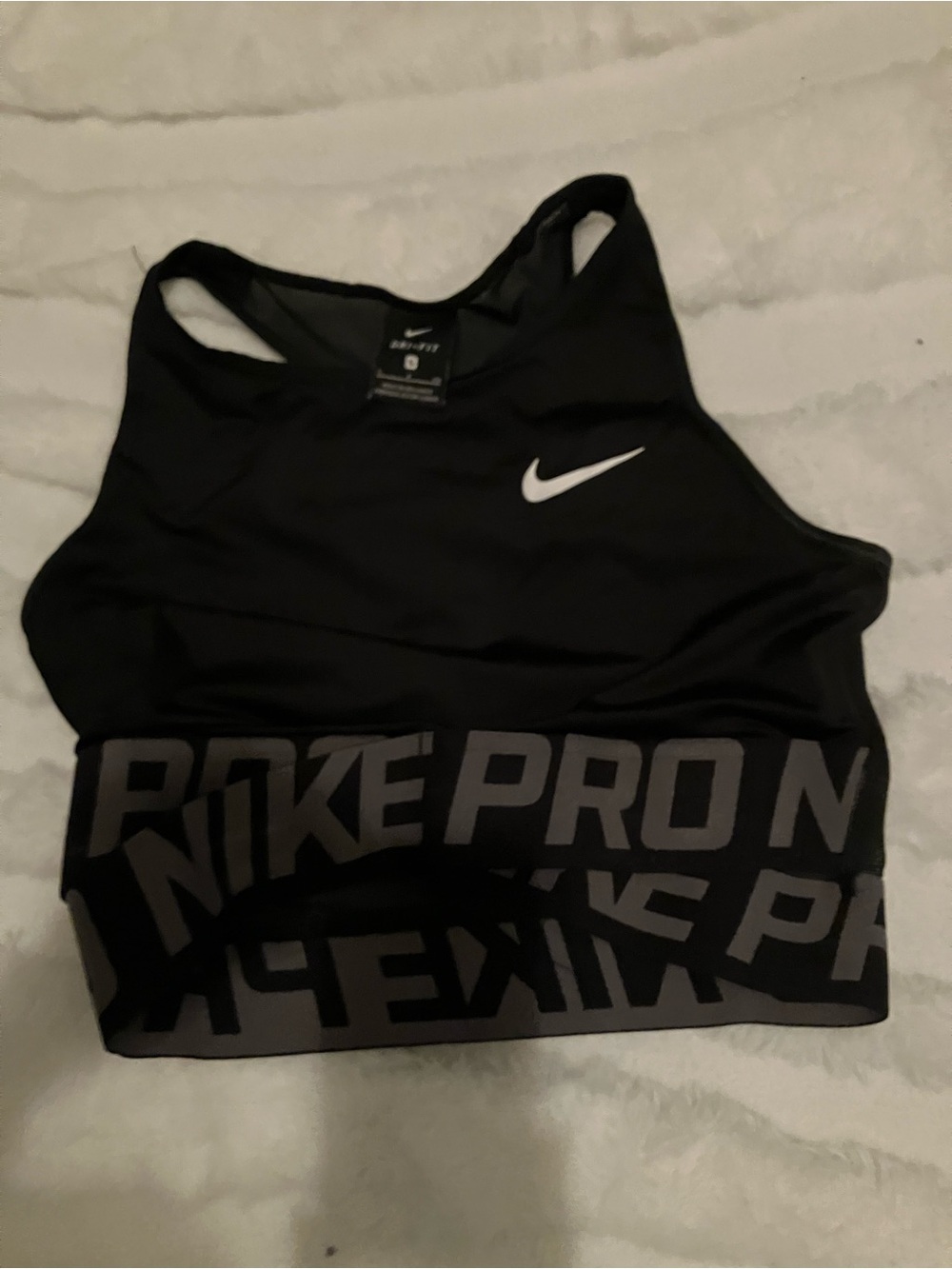 Nike Pro Black Sports Bra w  Logo Band